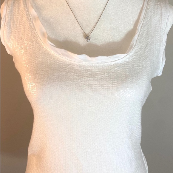 Scandal of Italy White Sequin Tank Top - Picture 7 of 13
